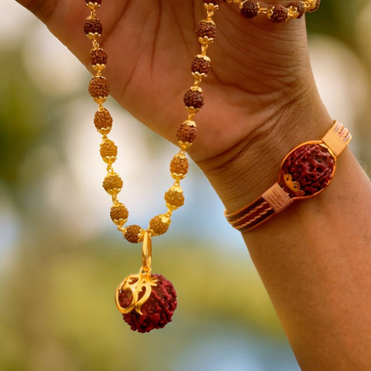 Om Shiv Rudraksha Pendant Necklace