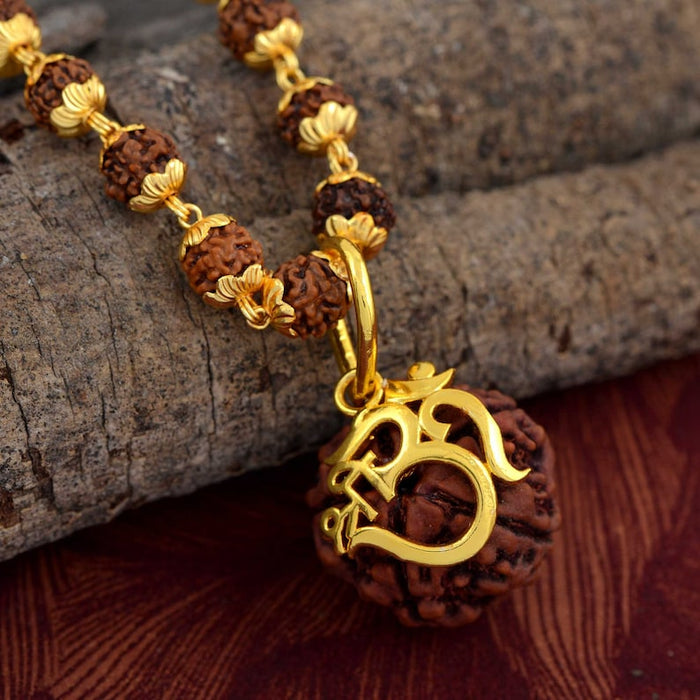 Om Shiv Rudraksha Pendant Necklace
