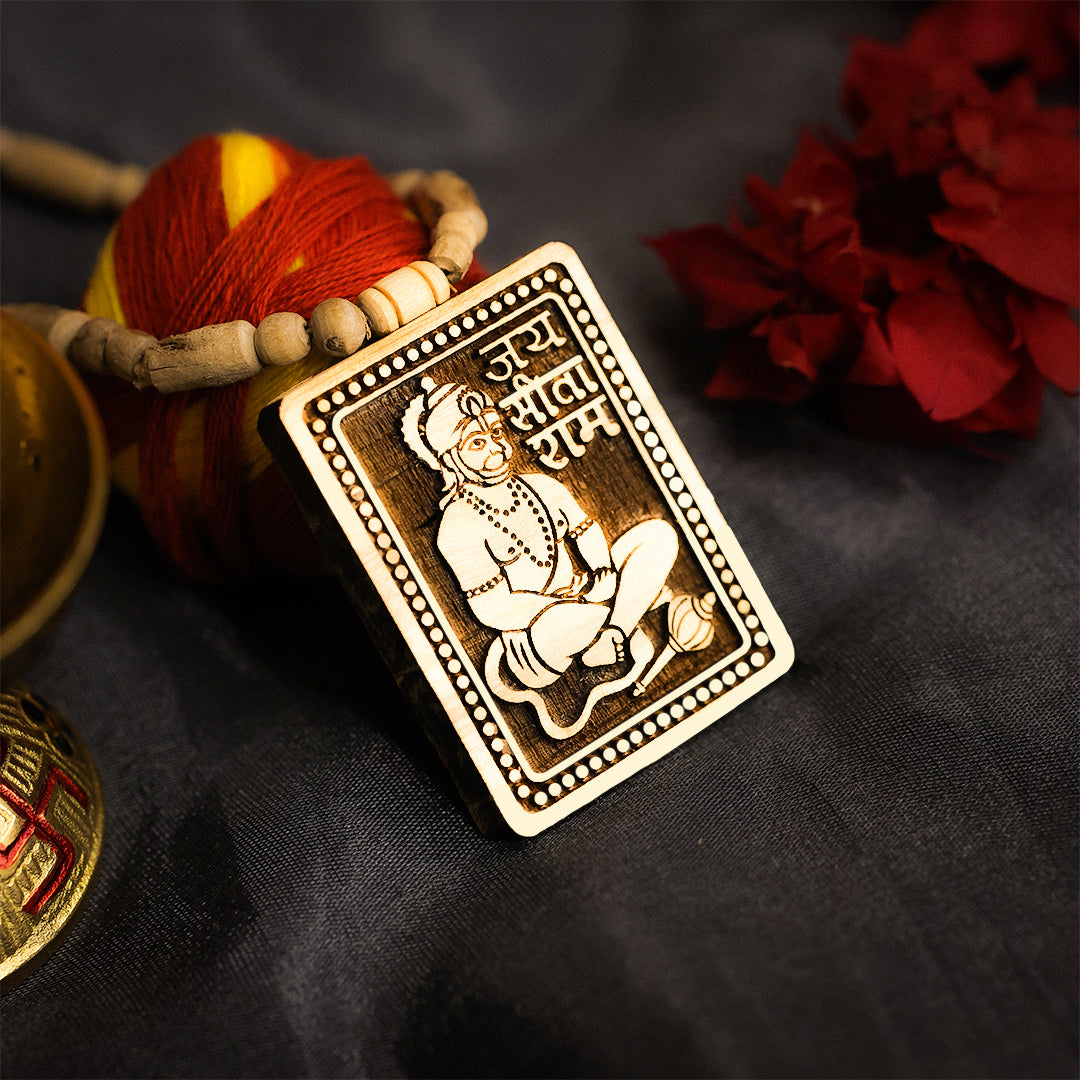 Govt Certified Bageshwar Dham Sitaram Hanumanji Tulsi Necklace