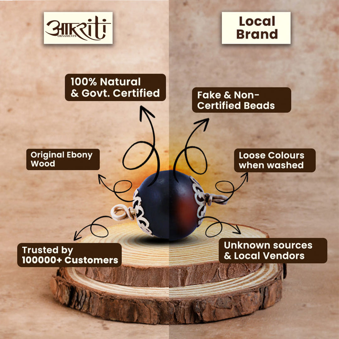 Karungali Malai Silver Cap Necklace with Govt. Certified