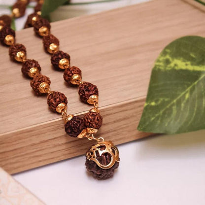 Om Shiv Rudraksha Pendant Necklace